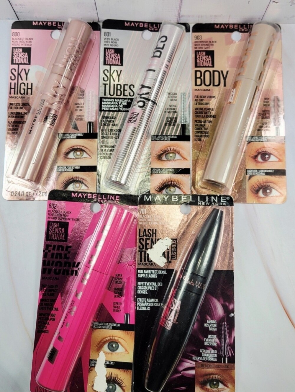 5 Piece Maybelline Mascara Bundle NEW!